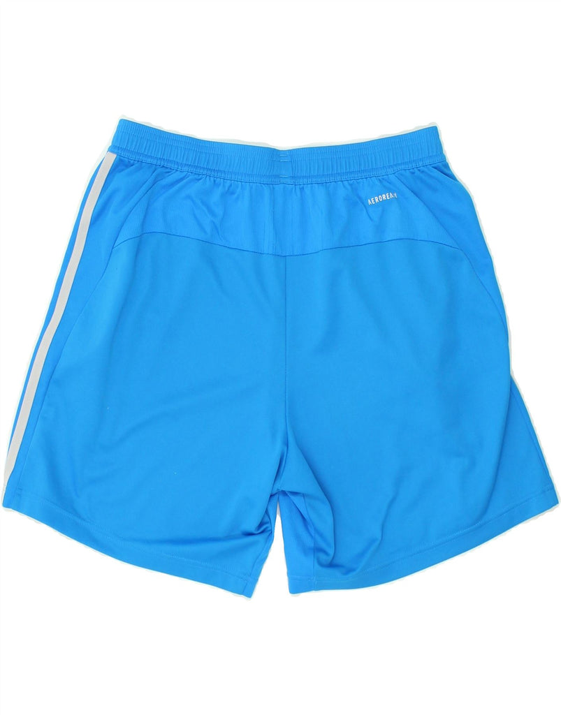 ADIDAS Mens Prime Blue Sport Shorts Medium Blue Polyester | Vintage Adidas | Thrift | Second-Hand Adidas | Used Clothing | Messina Hembry 