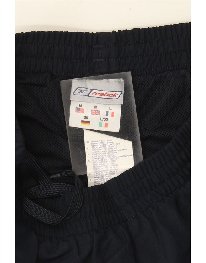 Reebok Mens Tracksuit Trousers Joggers Medium Navy Blue Polyester