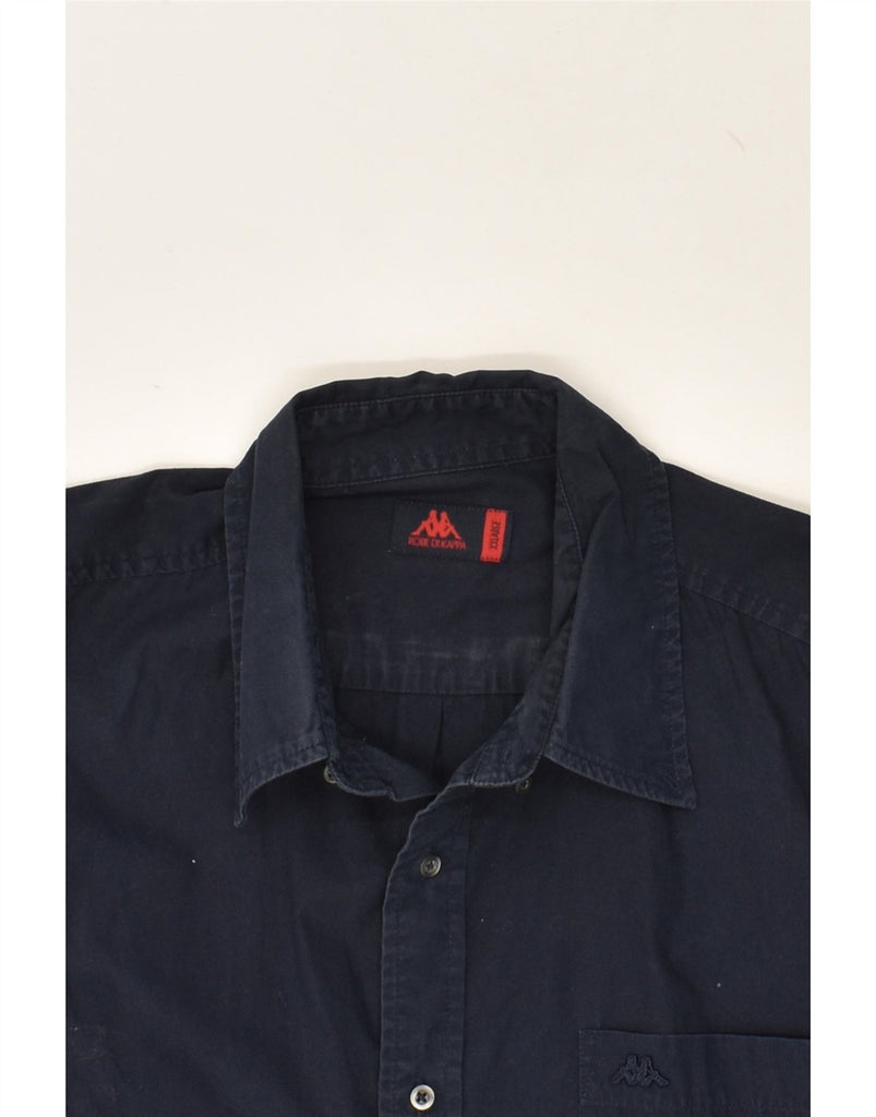 KAPPA Mens Shirt 2XL Navy Blue Cotton | Vintage Kappa | Thrift | Second-Hand Kappa | Used Clothing | Messina Hembry 