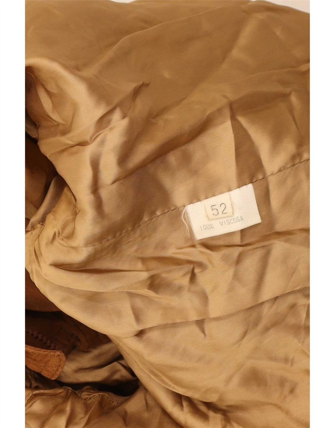 Vintage Mens Military Suede Bomber Jacket IT 52 XL Brown