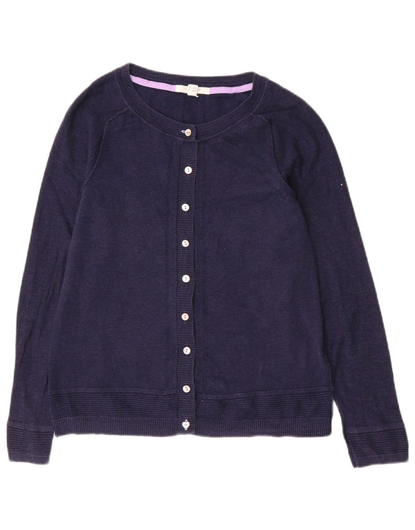White Stuff Womens Cardigan Sweater UK 8 Small Navy Blue Cotton