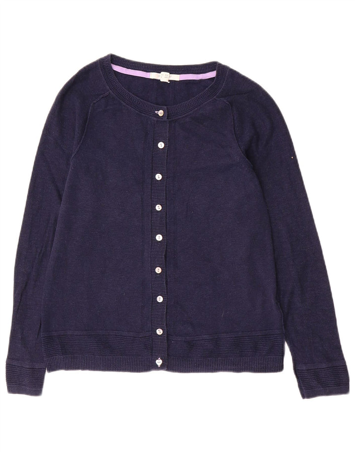 White Stuff Womens Cardigan Sweater UK 8 Small Navy Blue Cotton