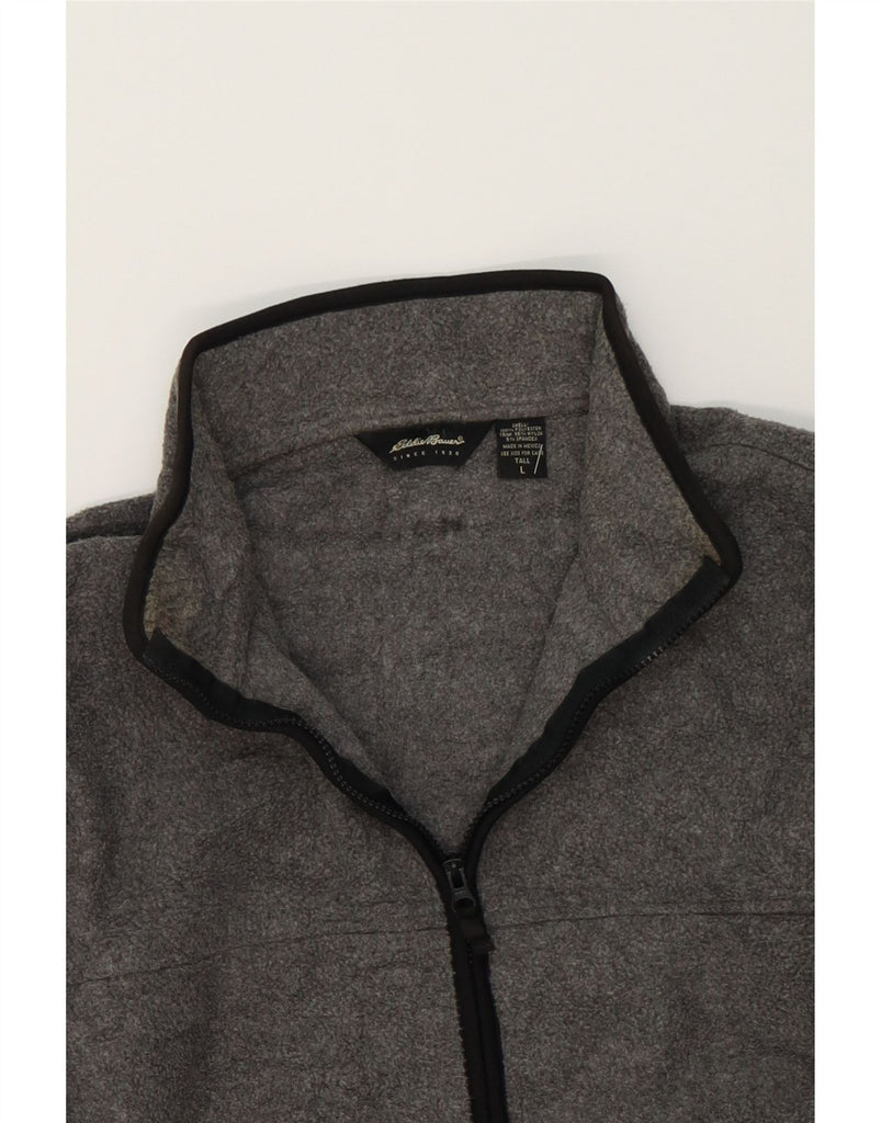 EDDIE BAUER Mens Fleece Jacket UK 40 Large Grey Polyester Vintage Eddie Bauer and Second-Hand Eddie Bauer from Messina Hembry 