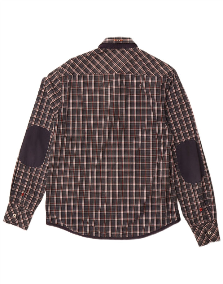 NAPAPIJRI Mens Shirt Medium Navy Blue Check