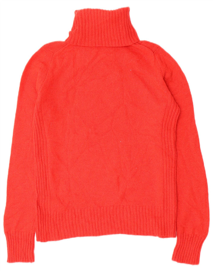 Marks & Spencer Womens Roll Neck Jumper Sweater UK 6 XS Red Wool