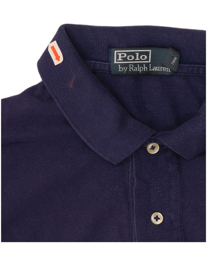 Polo Ralph Lauren Mens Polo Shirt Medium Navy Blue Cotton