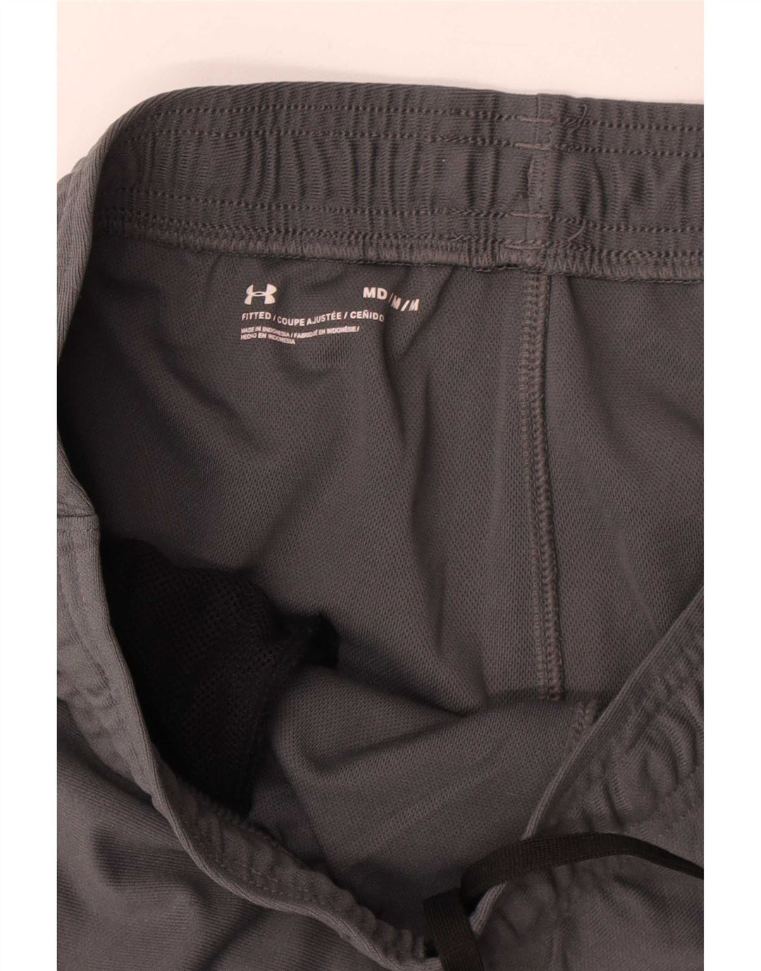 Under Armour Mens Fitted Tracksuit Trousers Medium Grey Polyester