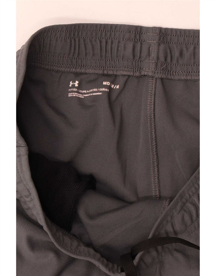 Under Armour Mens Fitted Tracksuit Trousers Medium Grey Polyester