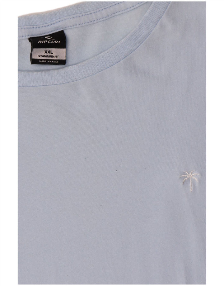 Rip Curl Mens Standard Fit T-Shirt Top 2XL Blue Cotton
