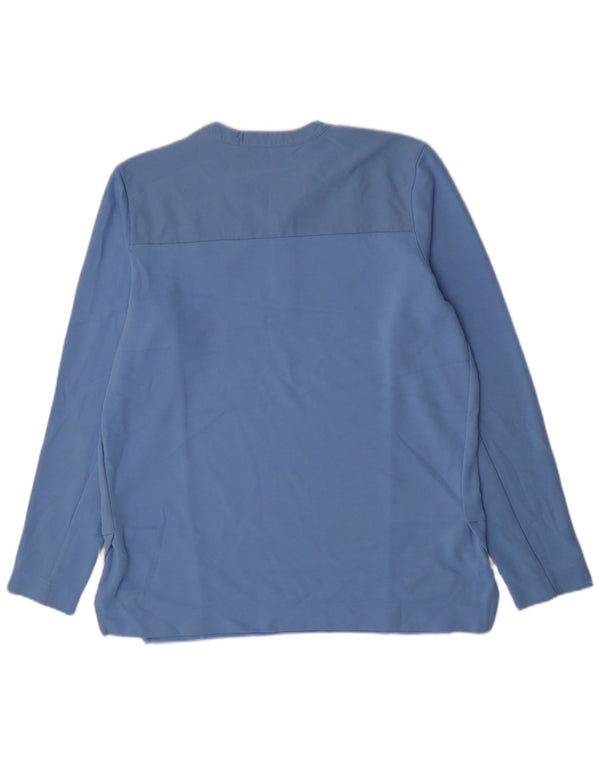 Nike Mens Brazoswood Football Zip Neck Graphic Top Long Sleeve Large Blue