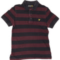 Lyle & Scott Mens Polo Shirt Medium Purple Striped Cotton