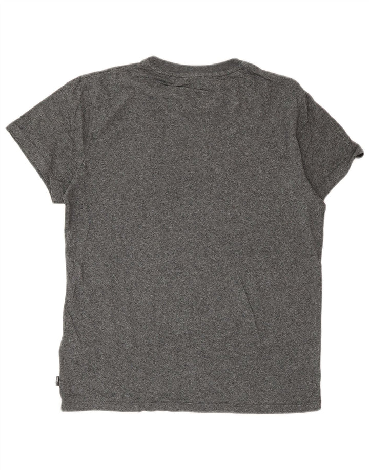 Superdry Mens T-Shirt Top Medium Grey Cotton