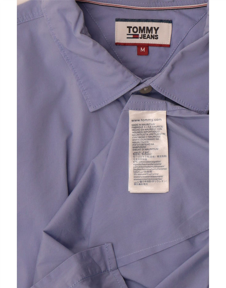 Tommy Hilfiger Mens Slim Fit Shirt Medium Blue Cotton