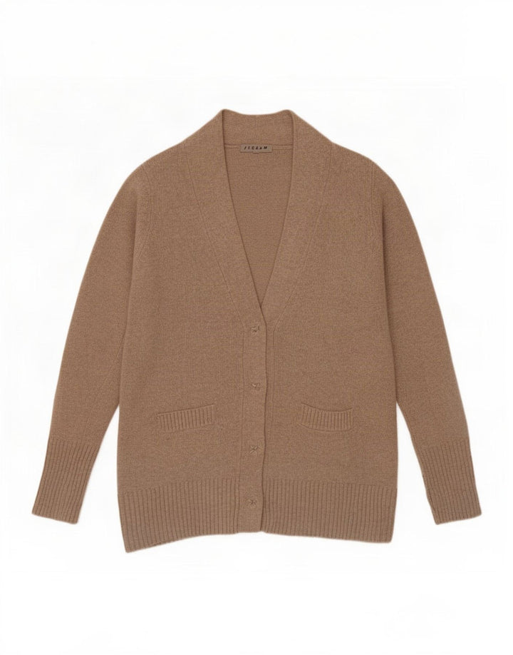 Jigsaw Womens Cardigan Sweater UK 14 Medium Beige Wool
