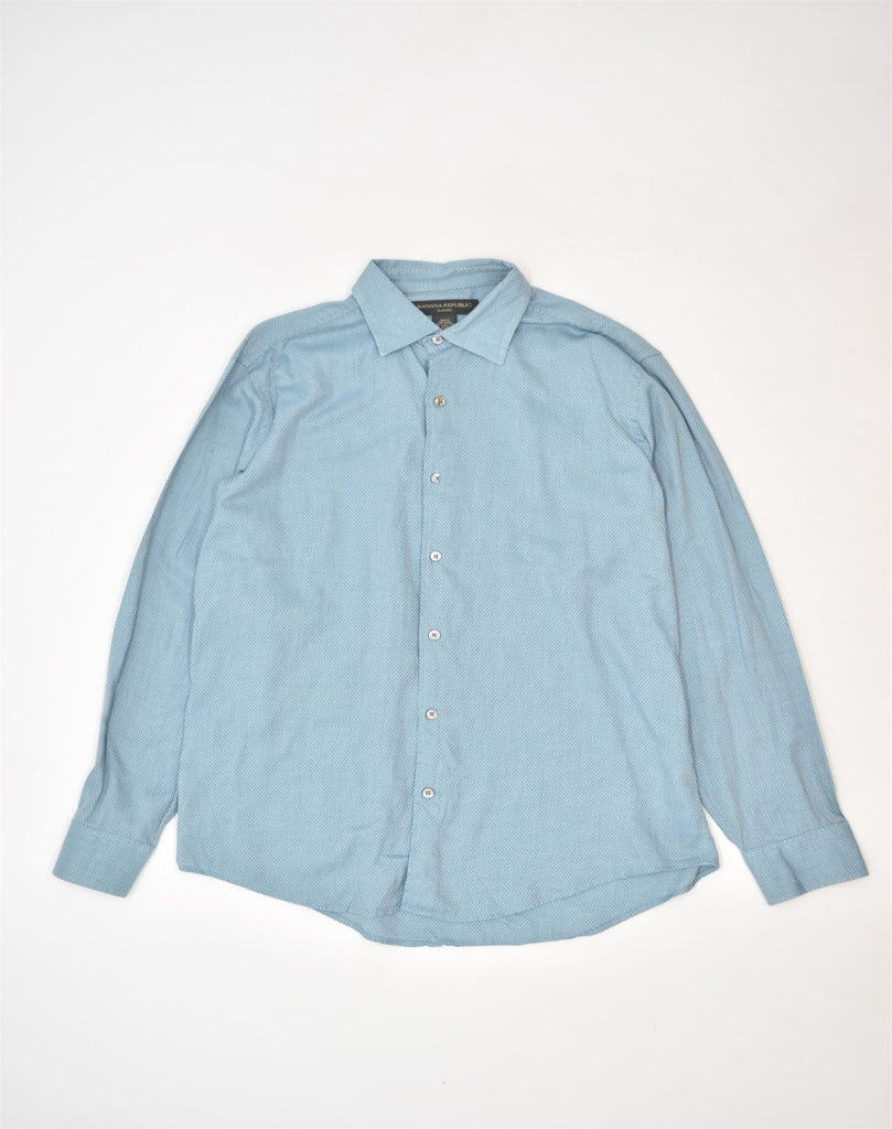 BANANA REPUBLIC Mens Shirt Medium Blue Cotton | Vintage | Thrift | Second-Hand | Used Clothing | Messina Hembry 