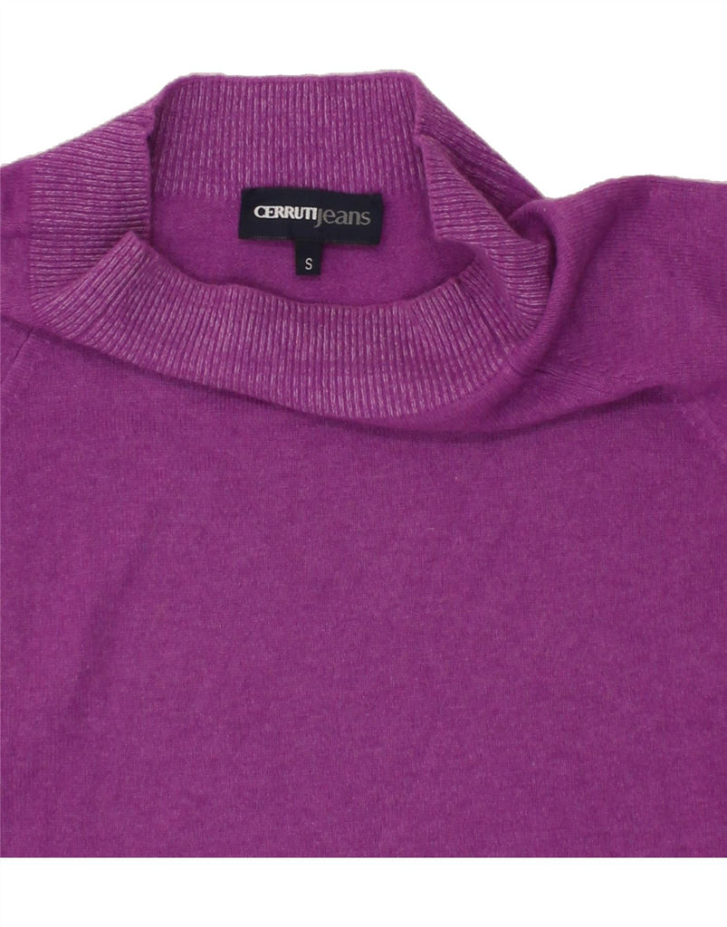 CERRUTI 1881 Womens Boat Neck Jumper Sweater UK 10 Small Purple Wool | Vintage Cerruti 1881 | Thrift | Second-Hand Cerruti 1881 | Used Clothing | Messina Hembry 