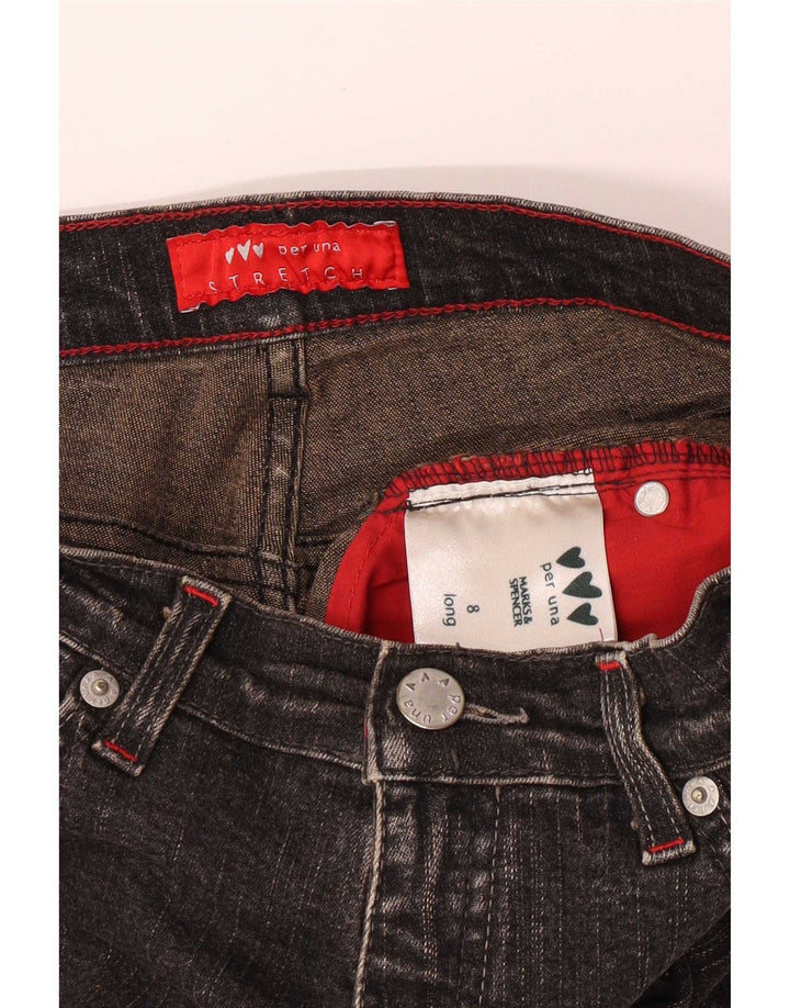 Marks & Spencer Womens Per Una Bootcut Jeans UK 8 Small W26 L32 Grey Cotton