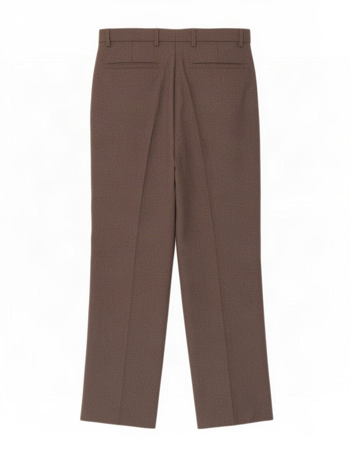Farah Mens Straight Casual Trousers W32 L31 Brown Polyester