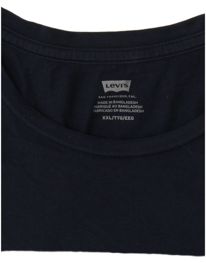 Levi's Mens Graphic T-Shirt Top 2XL Navy Blue