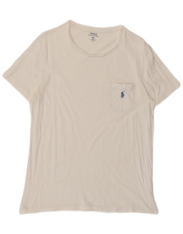 Polo Ralph Lauren Mens Custom Fit T-Shirt Top Medium White