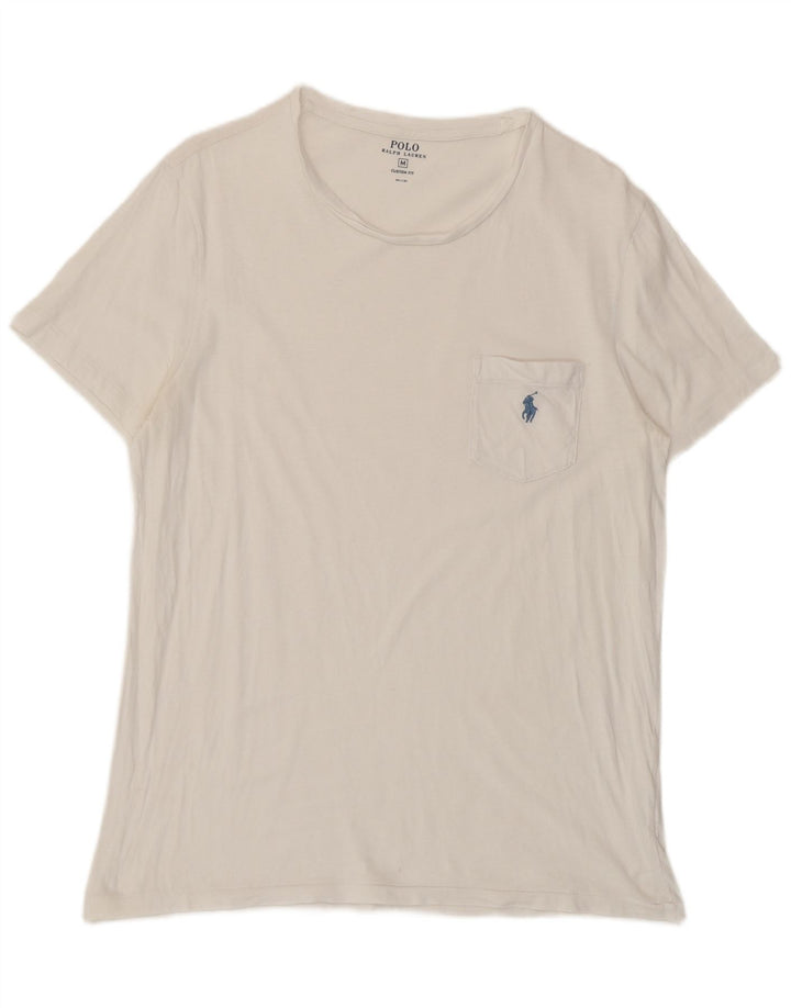 Polo Ralph Lauren Mens Custom Fit T-Shirt Top Medium White