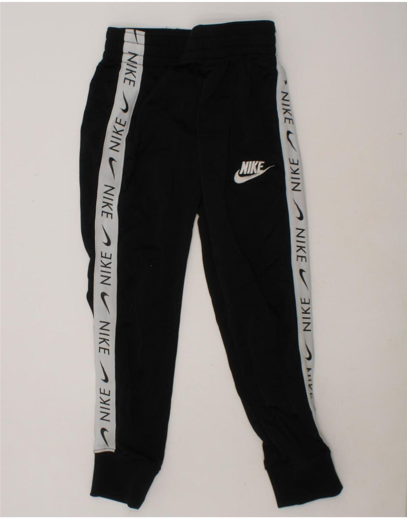 NIKE Boys Tracksuit Trousers Joggers 8-9 Years Small Black Colourblock Vintage Nike and Second-Hand Nike from Messina Hembry 