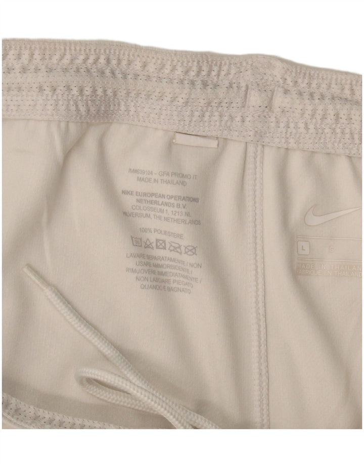 NIKE Mens Inter Milan Sport Shorts Large  White Polyester