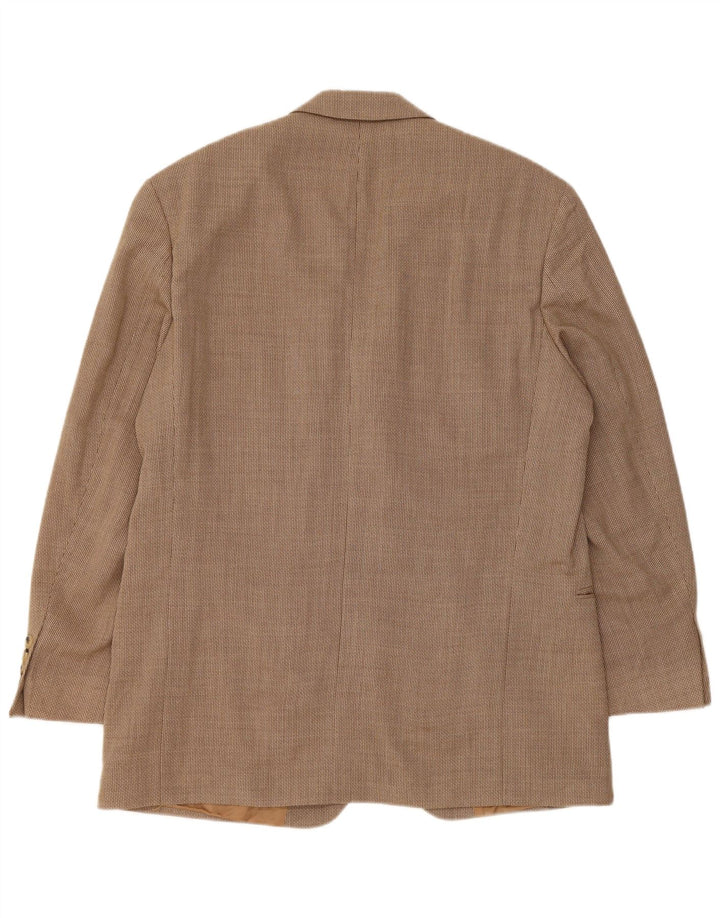 HUGO BOSS Mens Einstein 3 Button Blazer Jacket UK 38 Medium Brown