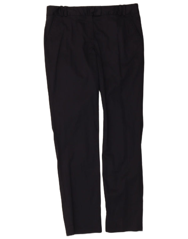 Massimo Dutti Womens Slim Casual Trousers EU 42 Large W32 L31 Navy Blue