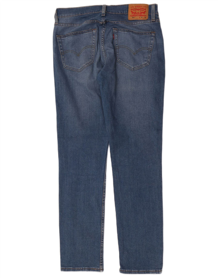 Levi's Mens 511 Slim Jeans W33 L32 Blue Cotton