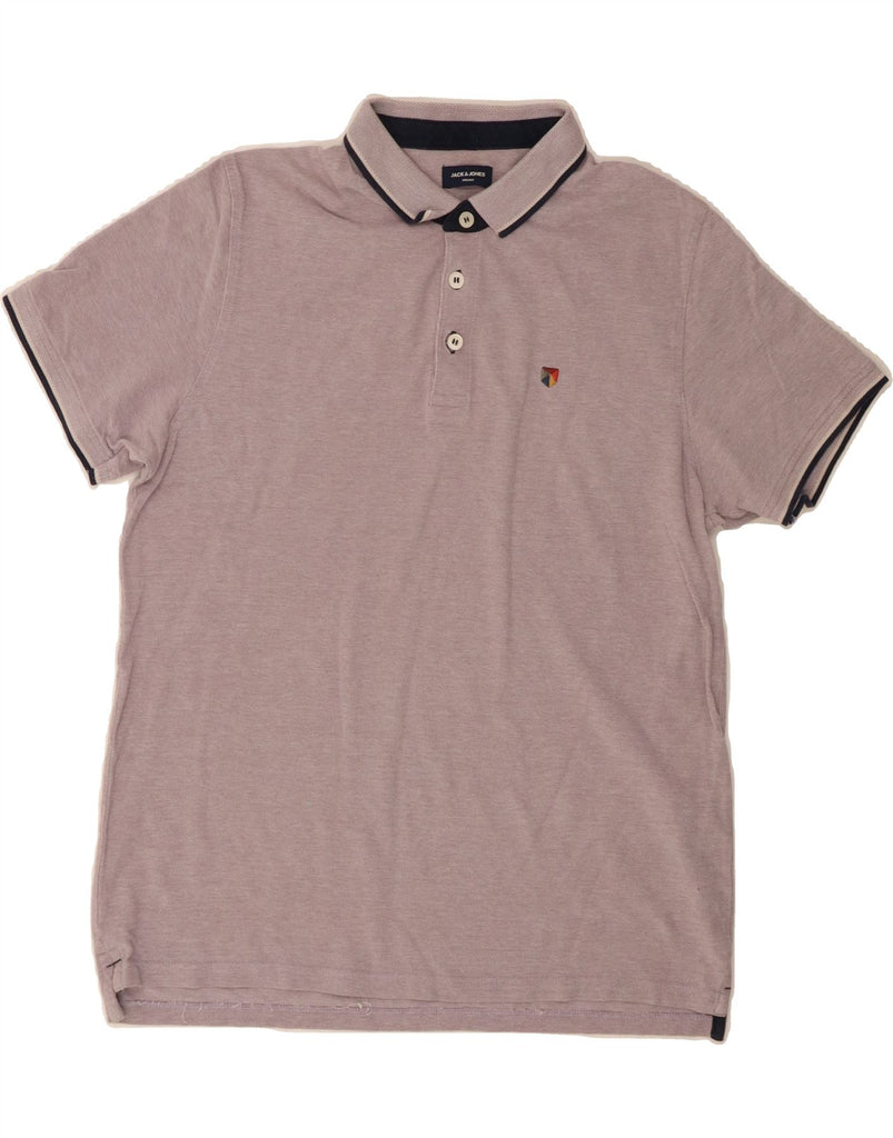 JACK & JONES Mens Polo Shirt XL Purple Flecked Cotton Vintage Jack & Jones and Second-Hand Jack & Jones from Messina Hembry 