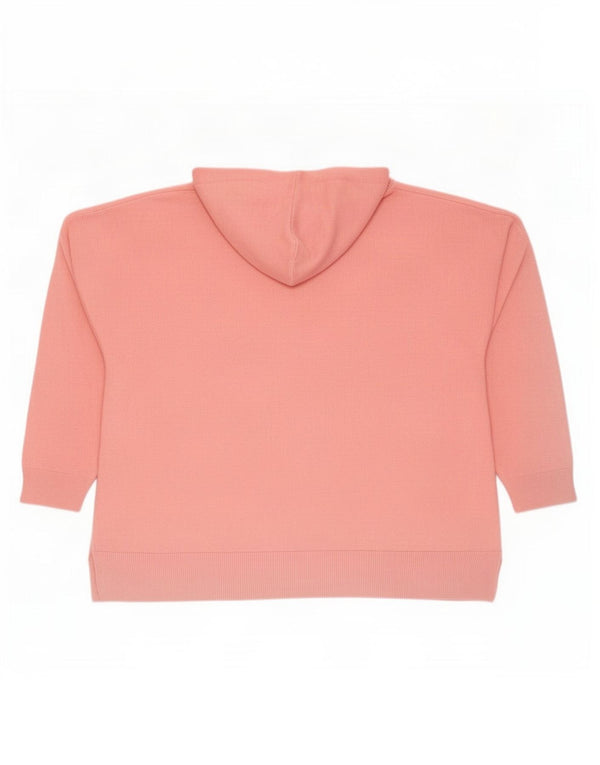 Marks & Spencer Womens Hooded Oversized Jumper Sweater UK 18 XL Pink