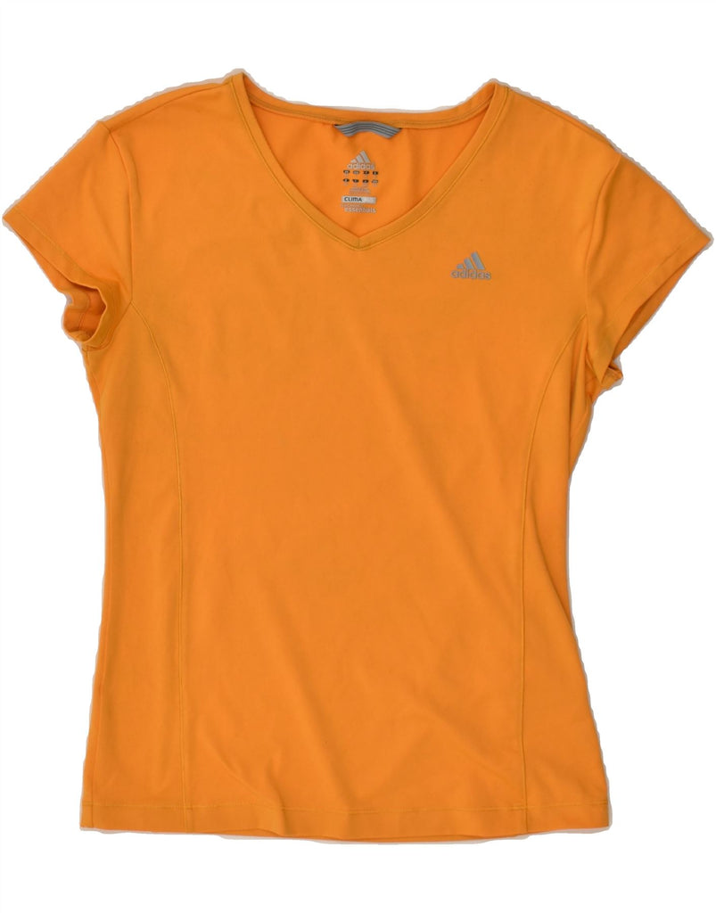 ADIDAS Womens Clima 365 T-Shirt Top UK 18 XL Yellow Polyester | Vintage Adidas | Thrift | Second-Hand Adidas | Used Clothing | Messina Hembry 