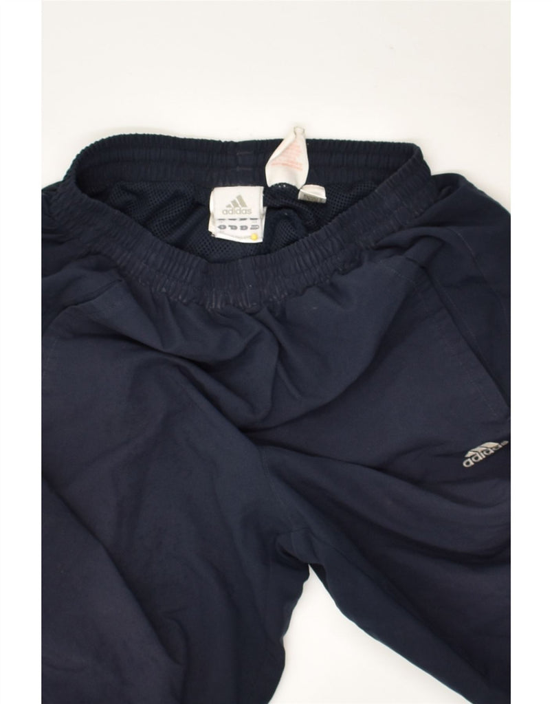 ADIDAS Mens Tracksuit Trousers Joggers UK 28 Small Navy Blue Polyester | Vintage Adidas | Thrift | Second-Hand Adidas | Used Clothing | Messina Hembry 