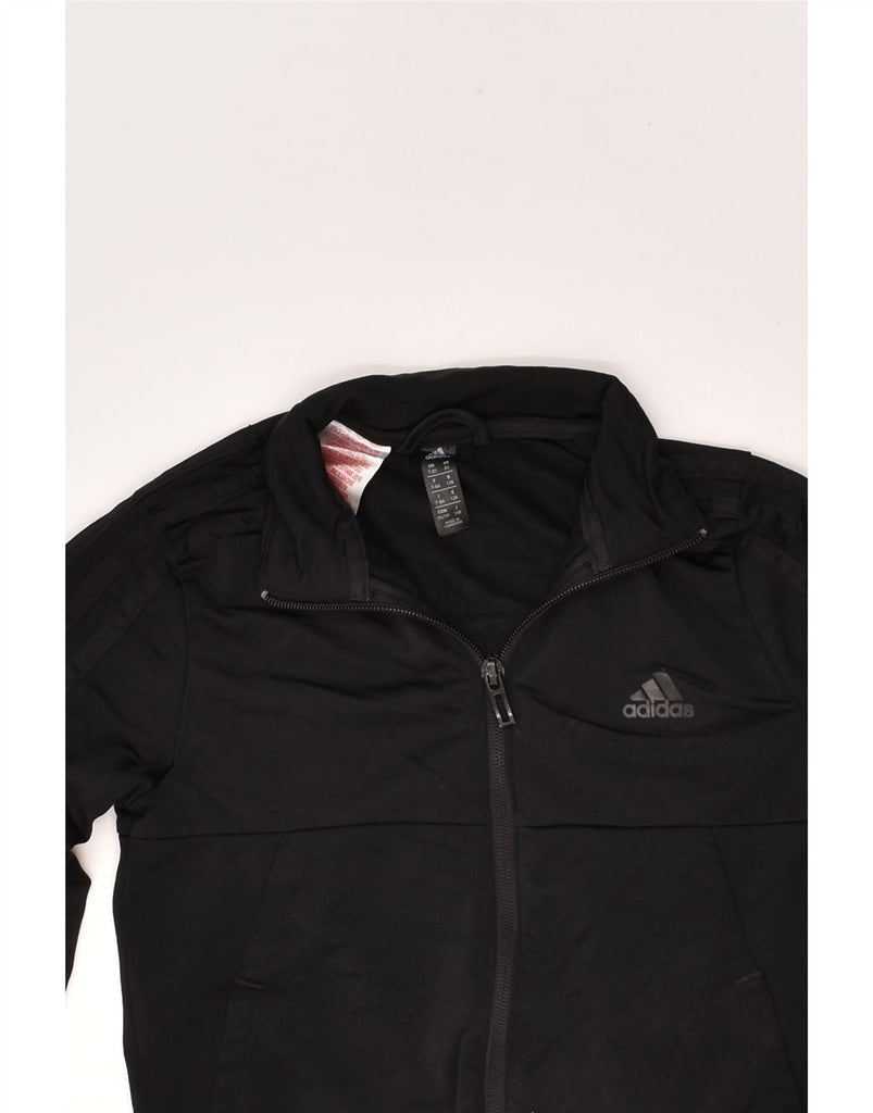 ADIDAS Boys Tracksuit Top Jacket 7-8 Years Black Polyester | Vintage Adidas | Thrift | Second-Hand Adidas | Used Clothing | Messina Hembry 