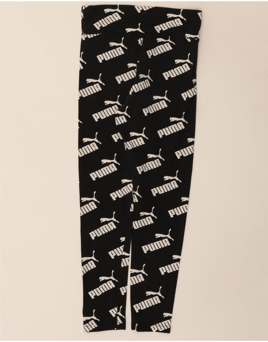 Puma Womens Graphic Leggings UK 10 Small  Black Cotton