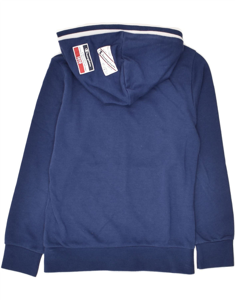 CHAMPION Boys Graphic Zip Hoodie Sweater 7-8 Years Small Navy Blue | Vintage Champion | Thrift | Second-Hand Champion | Used Clothing | Messina Hembry 