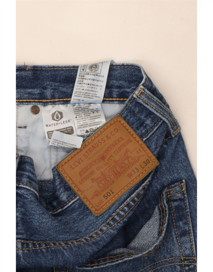 Levi's Mens 501 Straight Jeans W33 L30 Blue Cotton