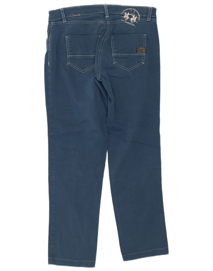 La Martina Womens Straight Jeans W30 L27 Blue Cotton