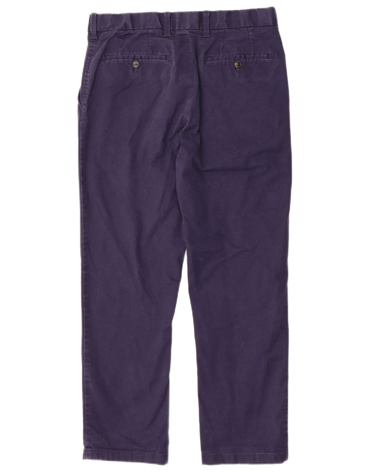 Marks & Spencer Mens Blue Harbour Regular Chino Trousers W34 L29 Navy Blue
