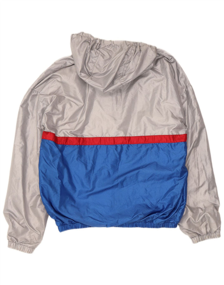 Ellesse Mens Hooded Tracksuit Top Jacket IT 50 Medium Silver Colourblock
