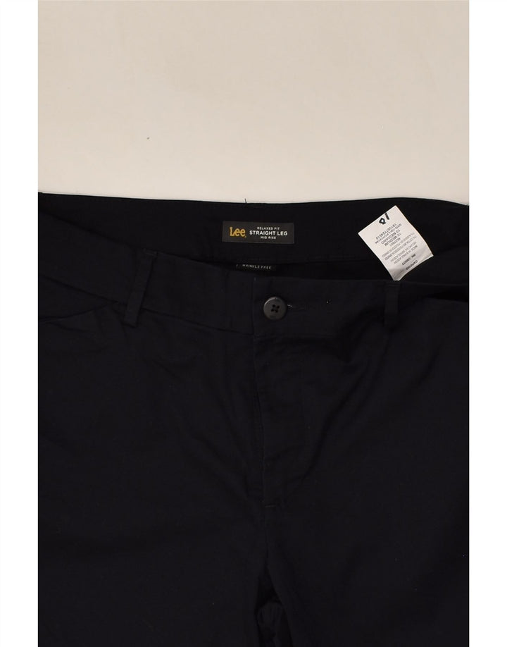LEE Womens Mid Rise Straight Casual Trousers US 10 Large W32 L30  Blue | Vintage Lee | Thrift | Second-Hand Lee | Used Clothing | Messina Hembry 