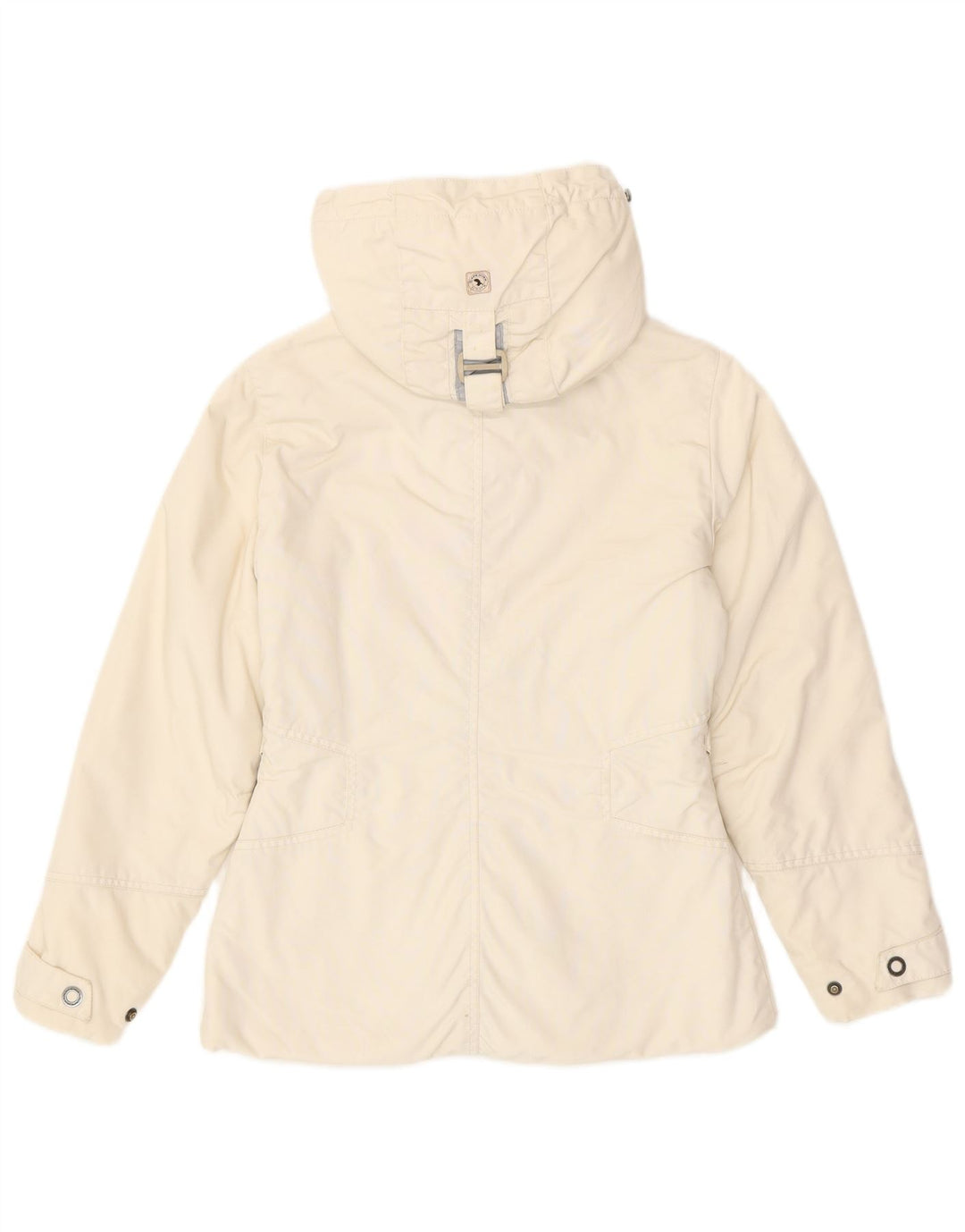 CAPE HORN Womens Hooded Windbreaker Jacket UK 14 Medium Off White