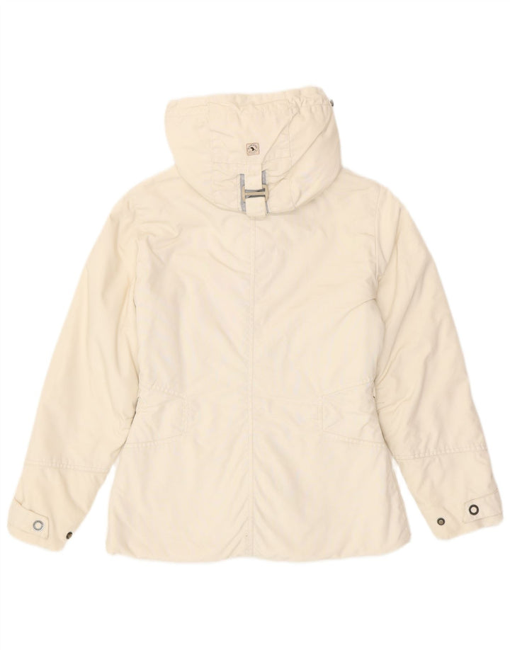 CAPE HORN Womens Hooded Windbreaker Jacket UK 14 Medium Off White