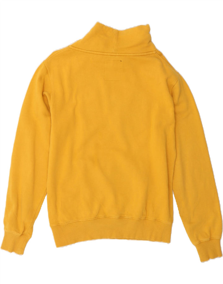 PICKWICK Mens Graphic Sweatshirt Jumper Small Yellow Cotton Vintage Pickwick and Second-Hand Pickwick from Messina Hembry 