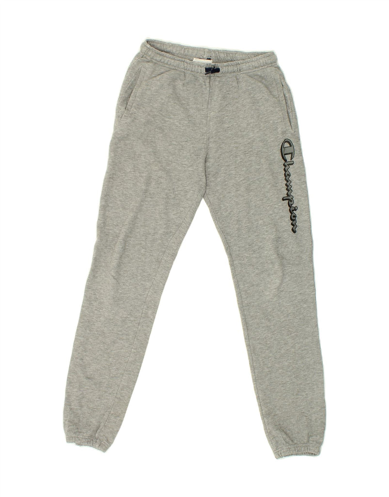 CHAMPION Boys Graphic Tracksuit Trousers Joggers 11-12 Years Grey Cotton | Vintage Champion | Thrift | Second-Hand Champion | Used Clothing | Messina Hembry 