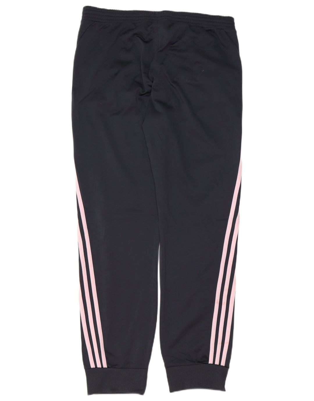 ADIDAS Womens Tracksuit Trousers Joggers UK 16 Large Navy Blue Polyester