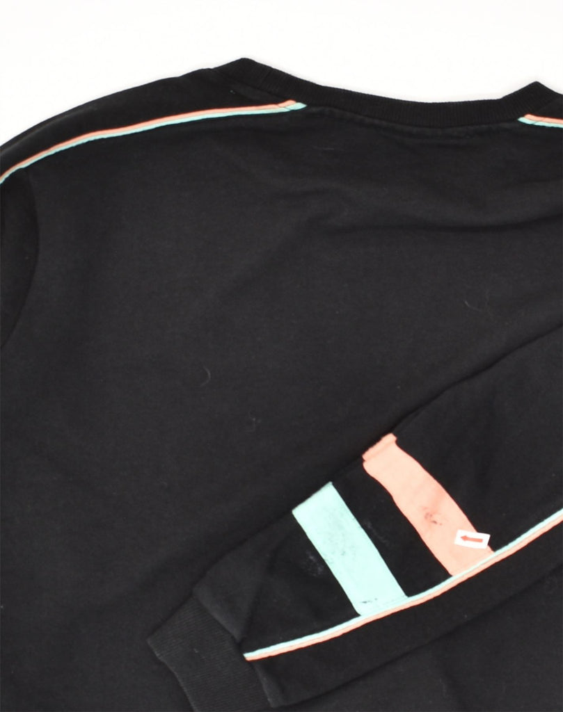 FILA Womens Graphic Sweatshirt Jumper UK 18 XL Black Cotton | Vintage Fila | Thrift | Second-Hand Fila | Used Clothing | Messina Hembry 