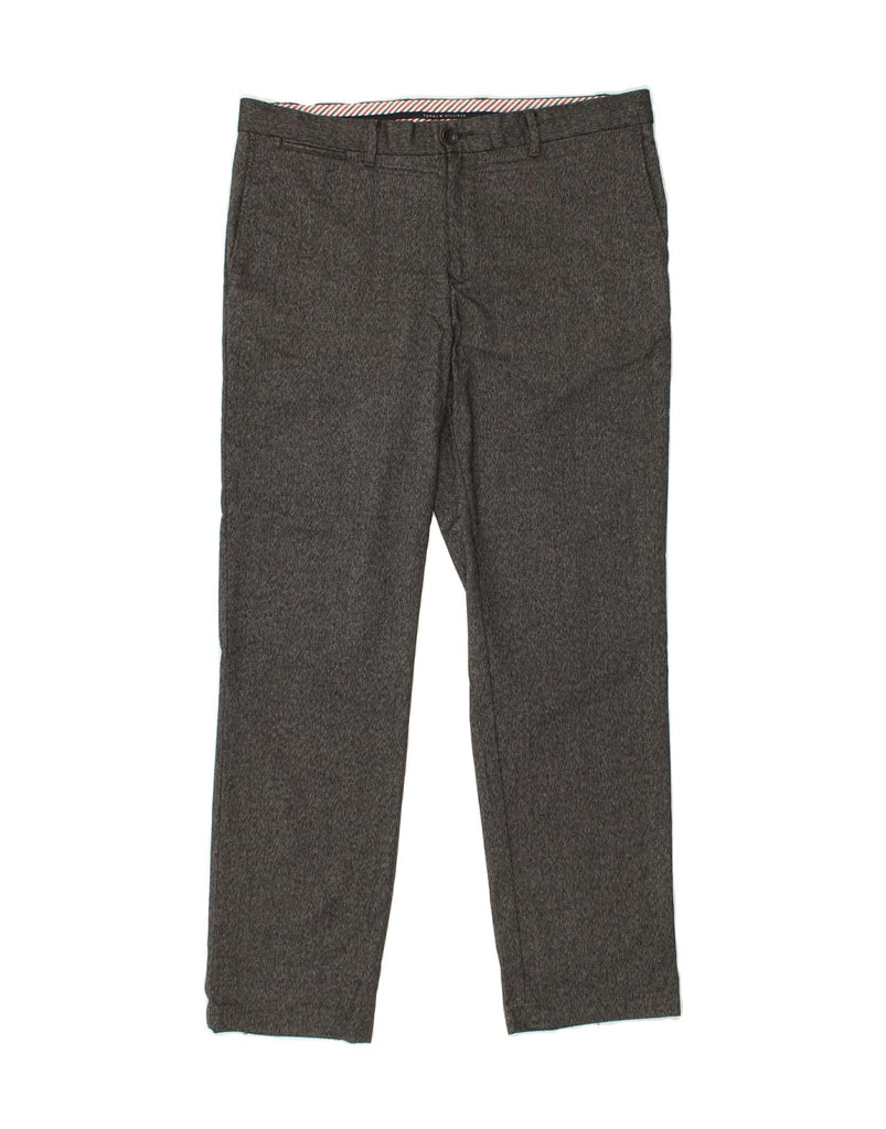 TOMMY HILFIGER Mens Slim Casual Trousers W36 L31 Grey Flecked Cotton Vintage Tommy Hilfiger and Second-Hand Tommy Hilfiger from Messina Hembry 