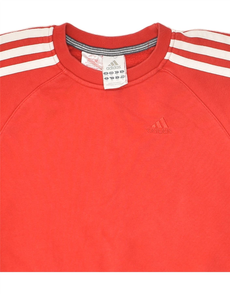 ADIDAS Boys Sweatshirt Jumper 7-8 Years Red Cotton | Vintage Adidas | Thrift | Second-Hand Adidas | Used Clothing | Messina Hembry 